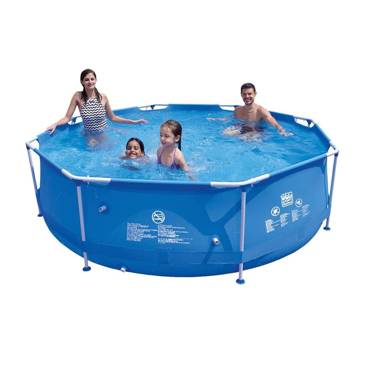 Happy People Pool-Set 300x76 RD STAHLRAHMENPOOL