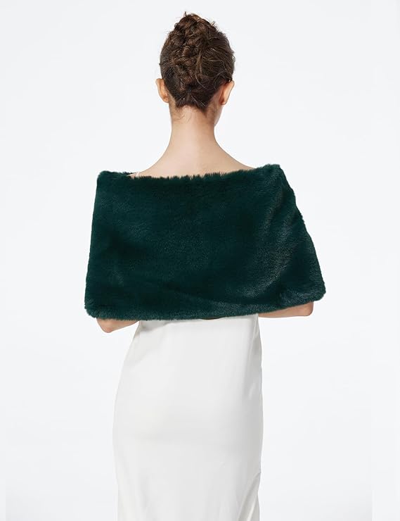 BEUATELICATE Stola van Imitatiebont Dames Elegant Warm Bontsjaal voor