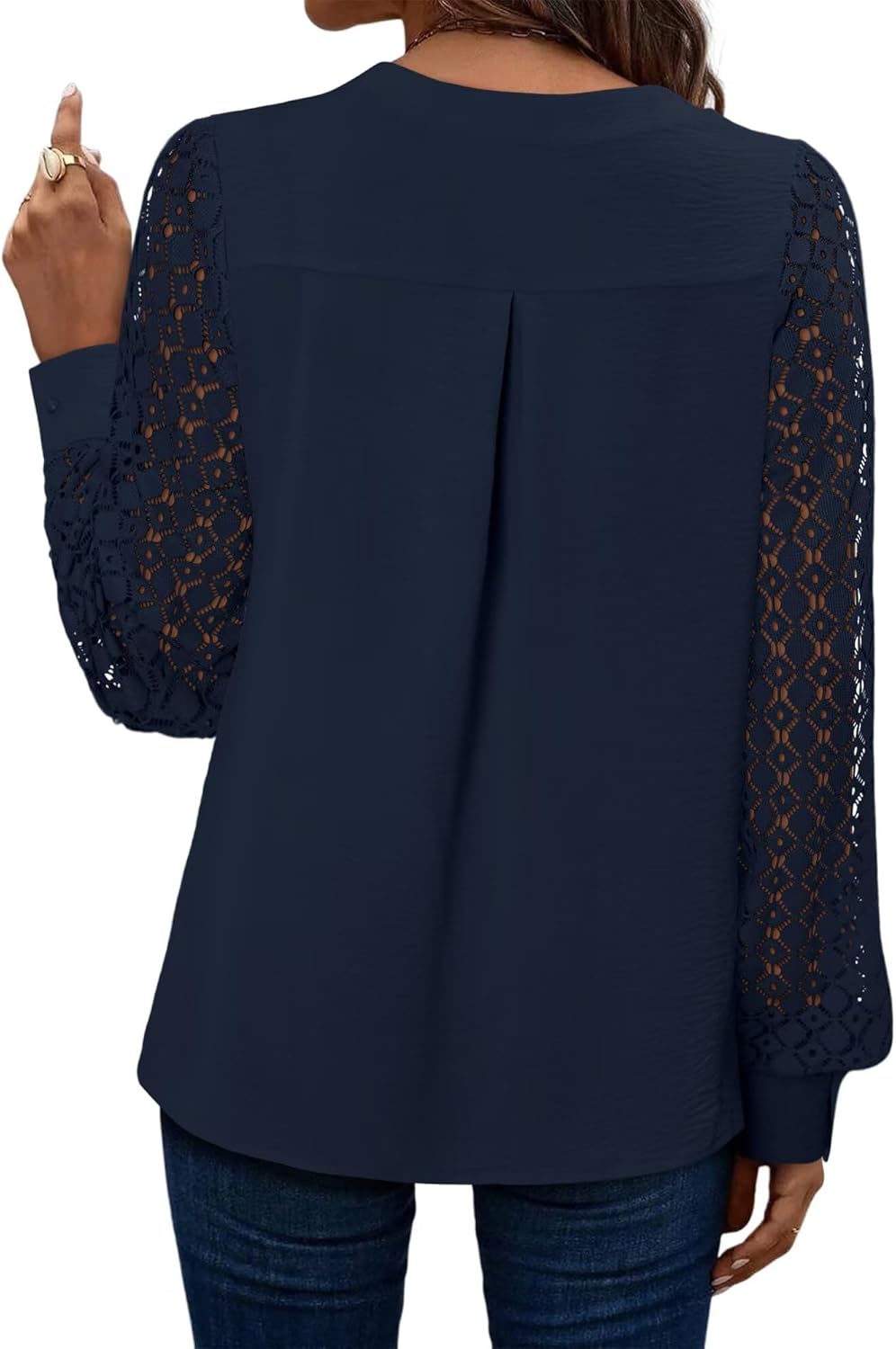 KISSMODA Womens Fashion Blouse Long Sleeve Casual Tunic Solid Basic Top Soft Breathable Tunic Tops 2026 Fall Trendy S-XXL - Image 4