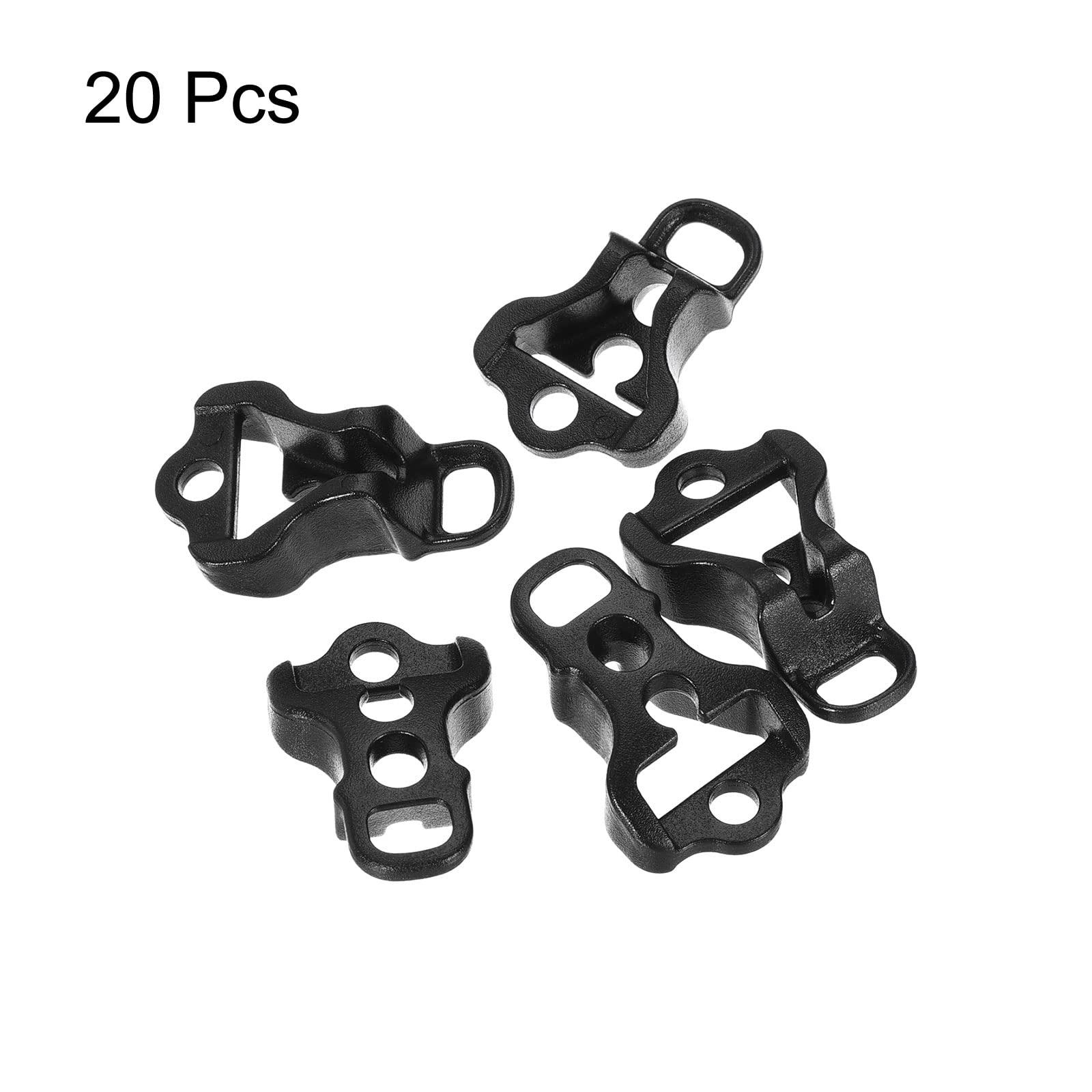 YINETTECH 30Pcs Tent Rope Buckles 2.5mm Guyline Adjuster Cord Tensioners For Outdoor Camping Canopy Tarp
