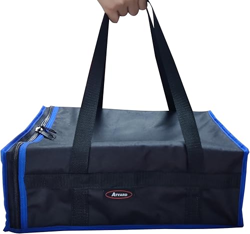 Miniatura 3 de ATYARD Bolsa de entrega de pizza, 14 x 14 x 5 pulgadas, bolsas calentadoras de pizza para llevar calientes, bolsa de entrega de alimentos aislada,