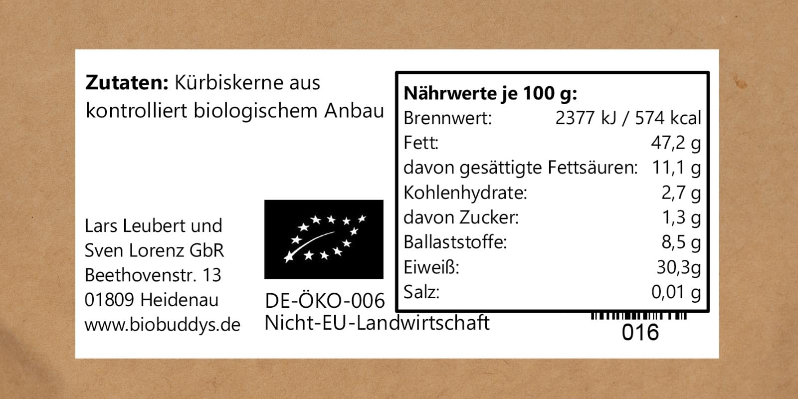 Bio Kürbiskerne 25kg | Knackige Ölsaat für Müsli, Brot, Salate, Bowls und Snacks