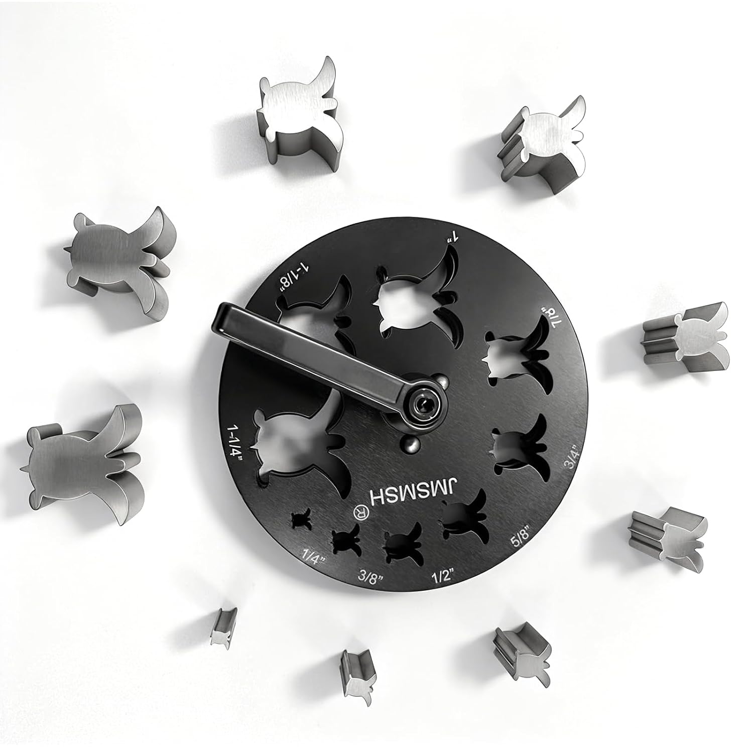 Disc Cutter Turtle Shape,Set of 9 Turtle Shape Punches,Jewelry Making Forming Pendant Punch Mold