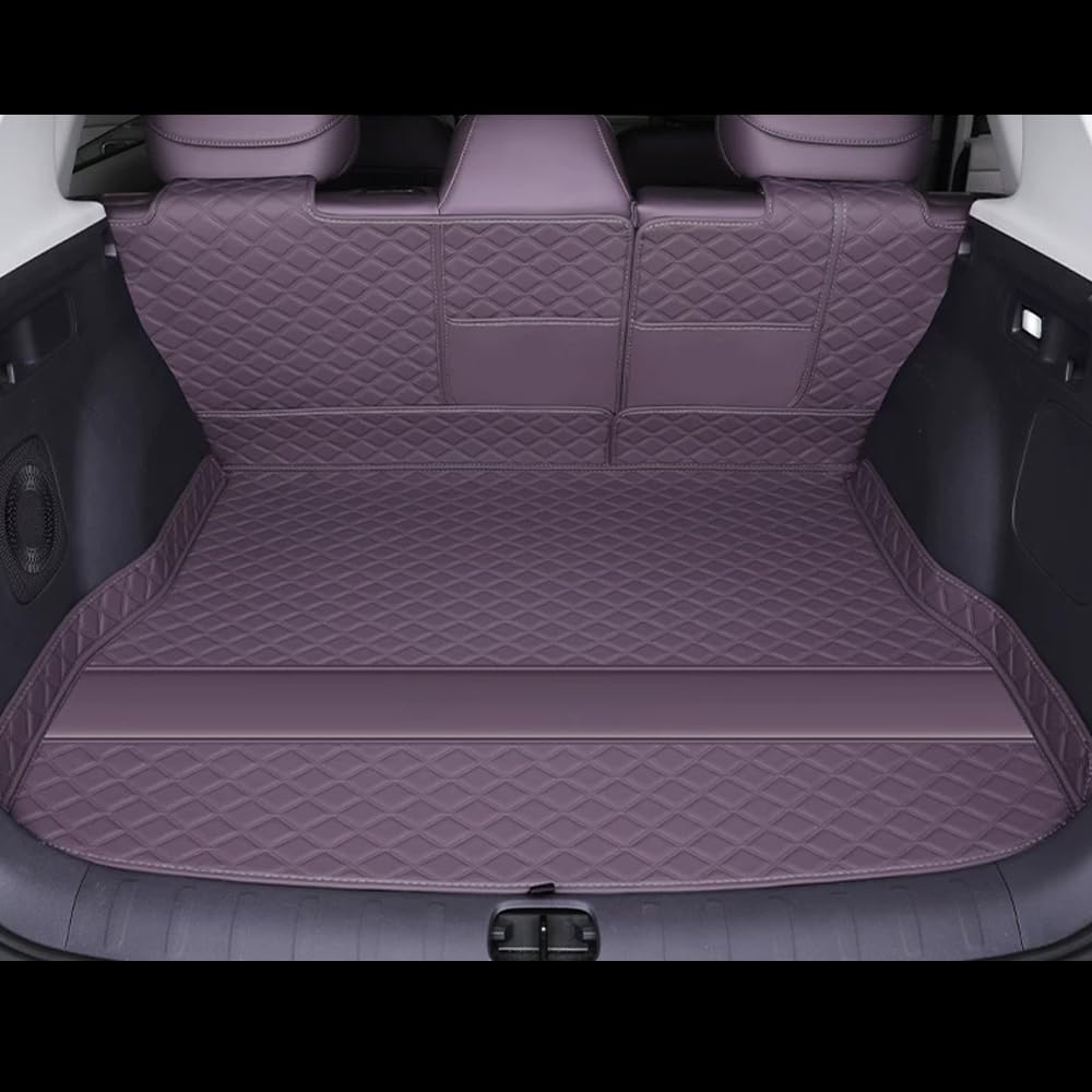 WENINETIES Car Leather Boot Liner Mats for Leapmotor B10 2025 2026 Cargo Mats, Car Trunk Protector Mat, Waterproof Full Coverage,B-Purple