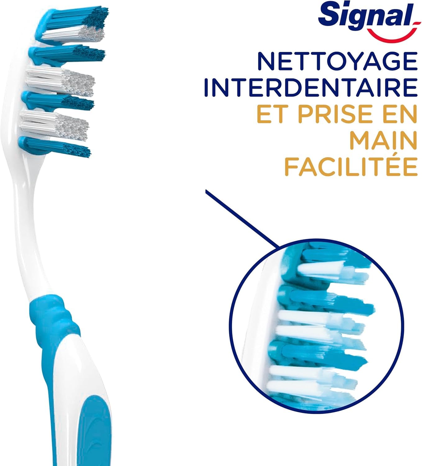 SIGNAL - Brosse à Dents Integral 8 Soin Complet - Action anti-plaque 100% prouvée - Emballage avec 75% de matériaux recyclés - Dure (lot de 12 brosses à dents), Couleur Aléatoire