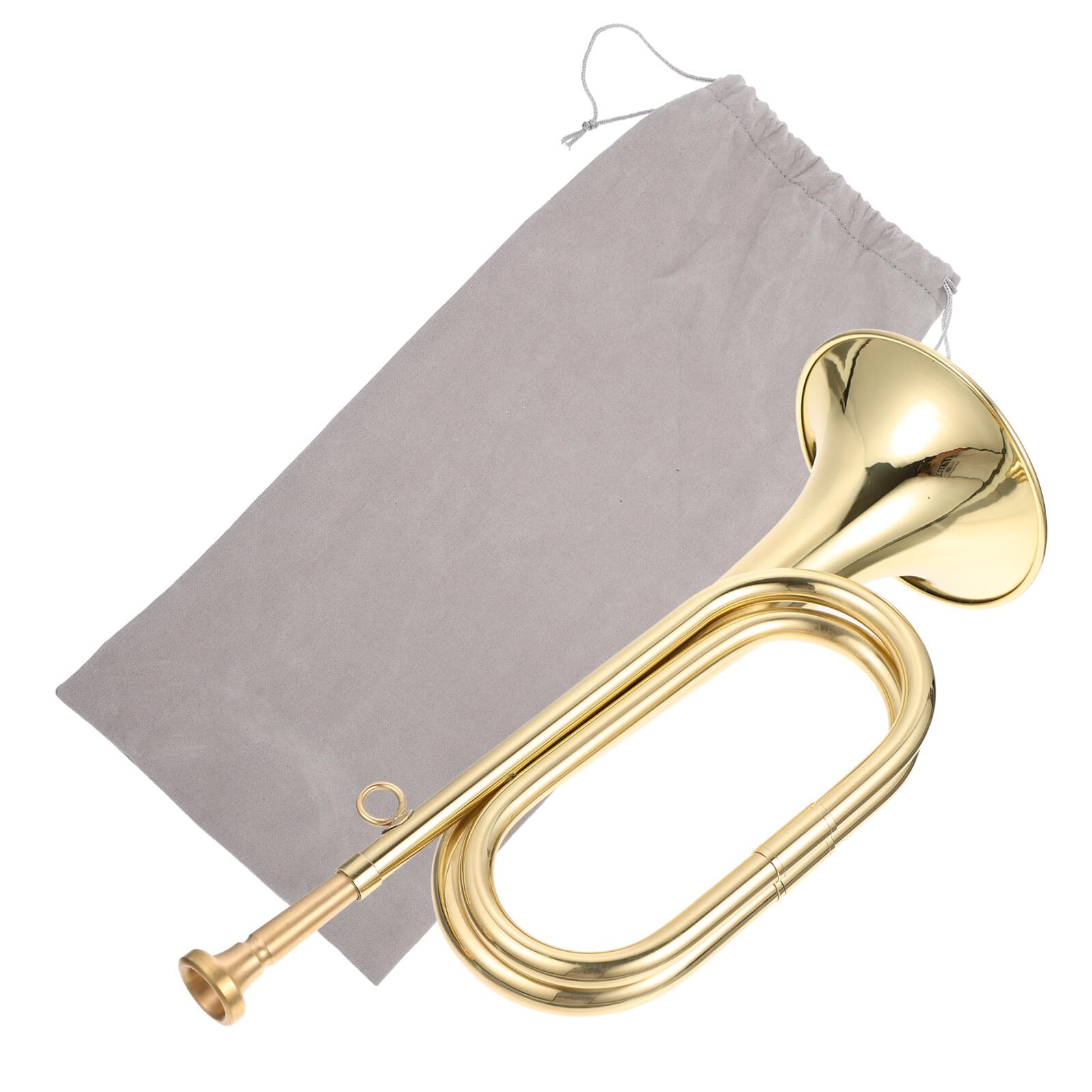 Tromba D'ottone Dorata Professionale per Banda Scolastica e Orchestra Militare, Strumento a Fiato Leggero e Facile da Suonare, Adatta a Principianti e Studenti Custodia Inclusa