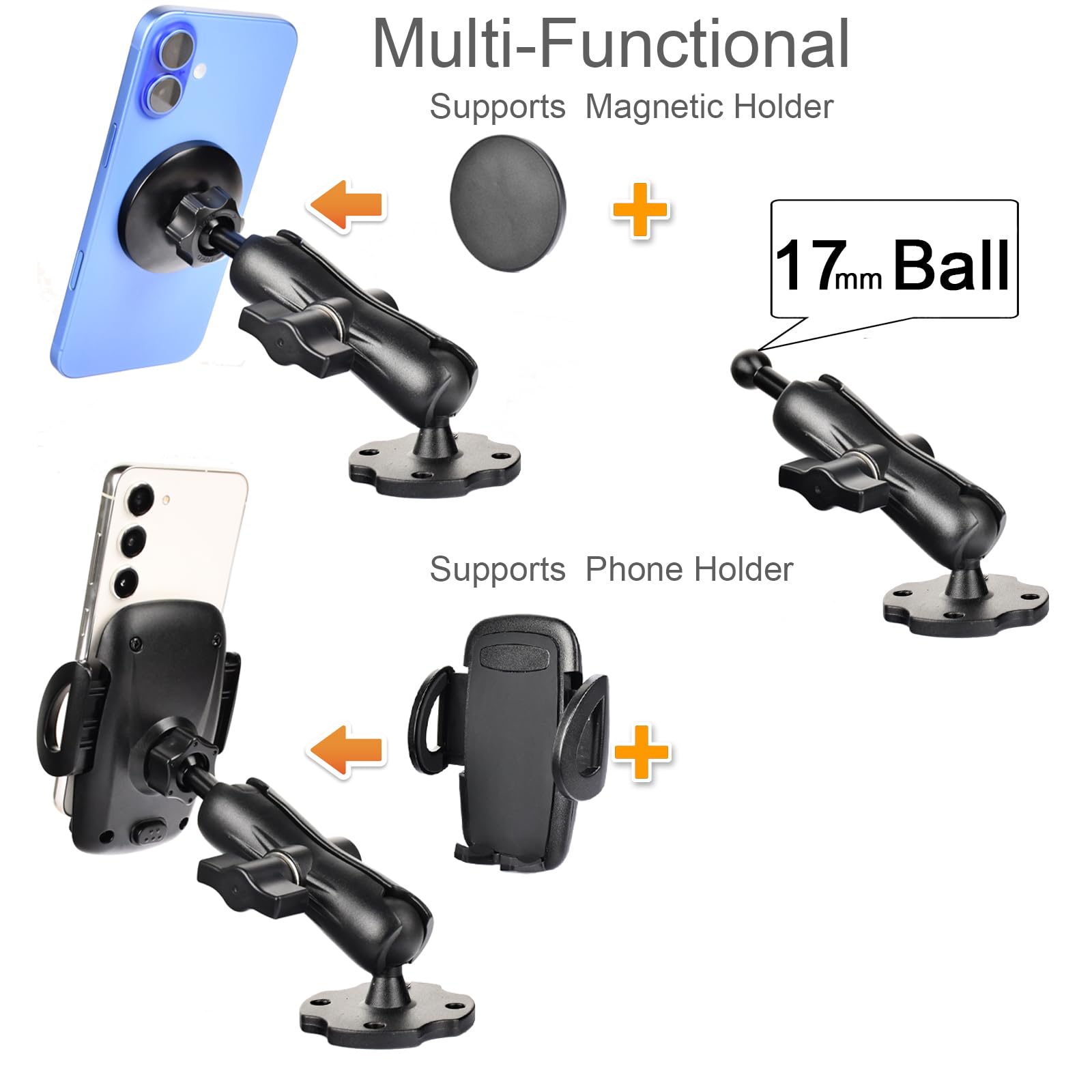 Amazon.com: VAUBORTTI Aluminum GPS Mount with [17mm to 25mm