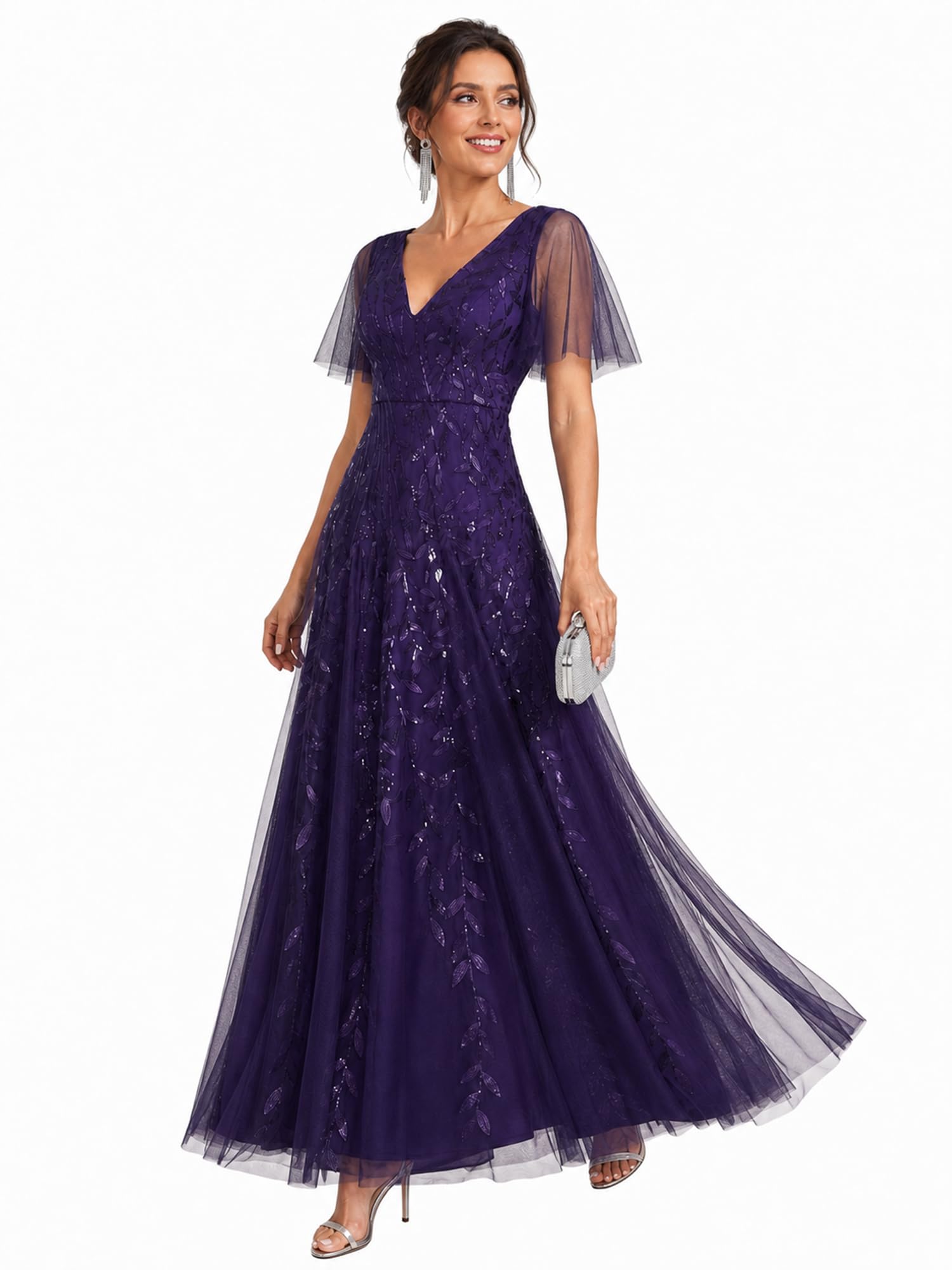 amazon mother of groom dresses Ever-Pretty: Bride & Dress garden stakes decorative angel The flowing skirt cascades Size:2XL (20/22) Men's Cotton Soft Crew