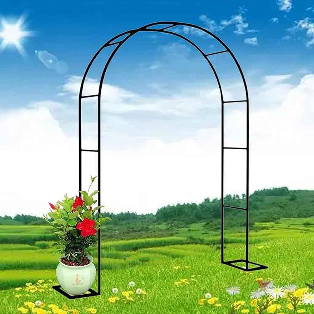 Arche de jardin en métal au design treillis élégant pour rosiers