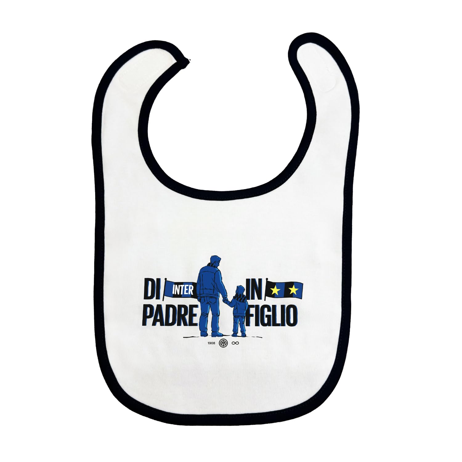 Bib, Bavaglino Neonato Unisex Bambino, Bianco, Taglia unica, Padre/Figlia
