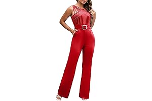 Stunning Sleeveless Red Jumpsuit for Women