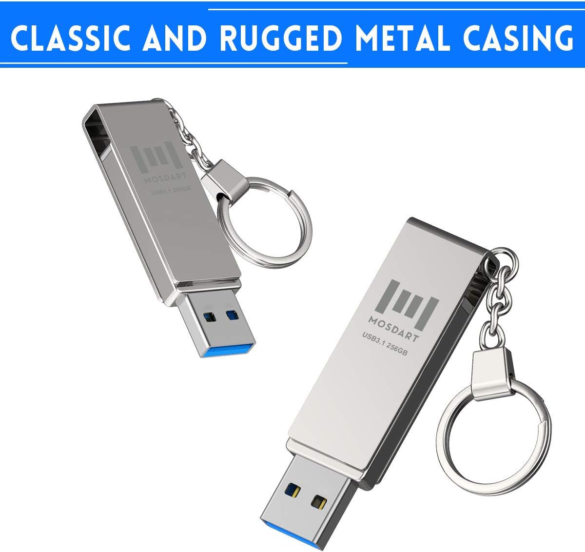 Crаzу Dеаlѕ MOSDART 256GB 300Mb/s USB 3.1 Flash Drive Fast Speed and Rugged Metal Thumb Drive with Keychain USB3.1 256 GB 360-degree Jump Drive for Data Storage - Silver Onе-Dау Sаlе: Uр tо 70% оƒƒ MOSDART 256GB 300Mb/s USB 3.1 Flash Drive Fast Speed and Rugged Metal Thumb Drive with Keychain USB3.1 256 GB 360-degree Jump Drive for Data Storage - Silver