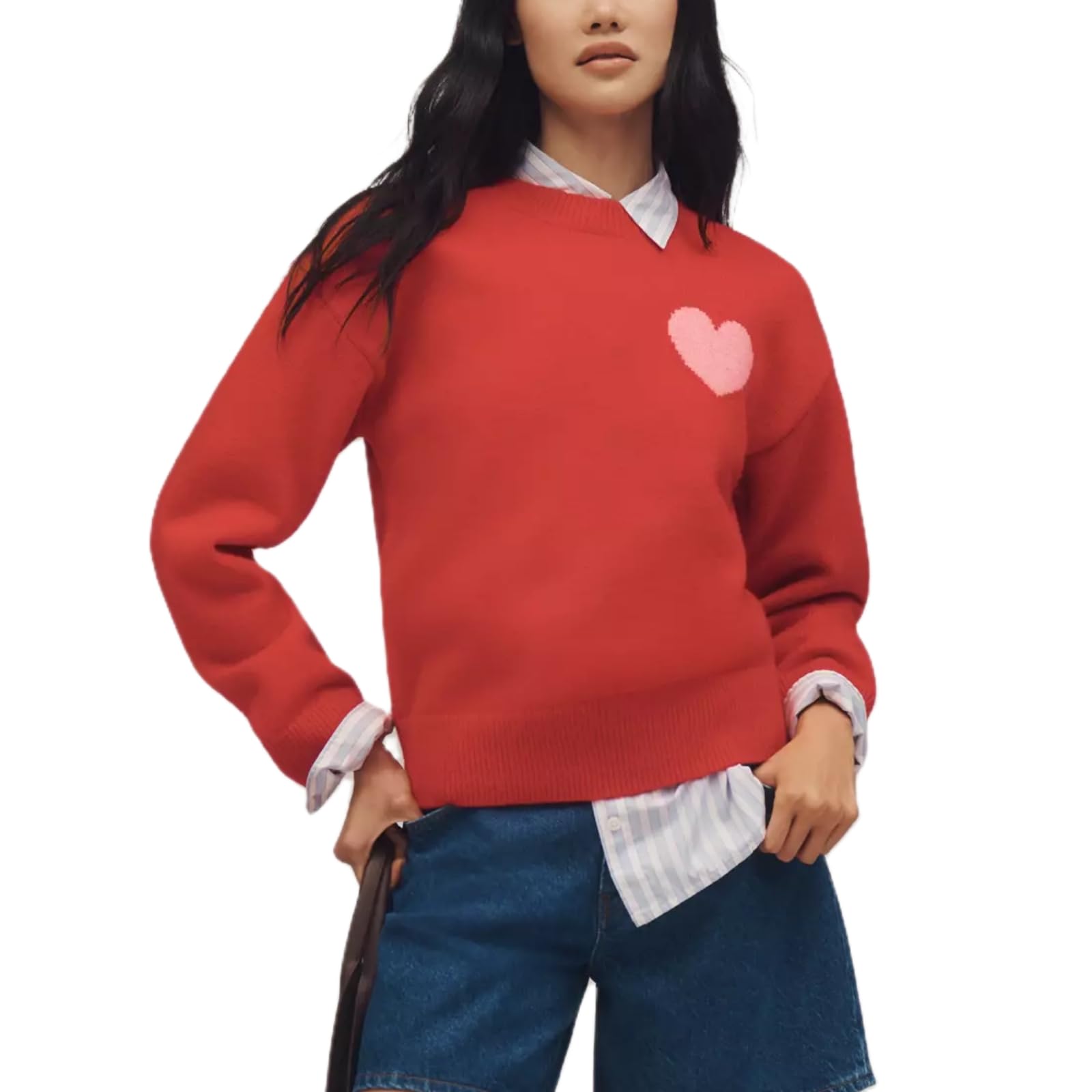 Women Y2K Graphic Sweater top Cute Print Long Sleeve Knit Pullover Preppy Fall Winter Aesthetic Streetwear