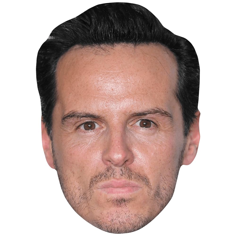 Andrew Scott (Stubble) Celebrity Mask, Flat Card Face, Fancy Dress Mask