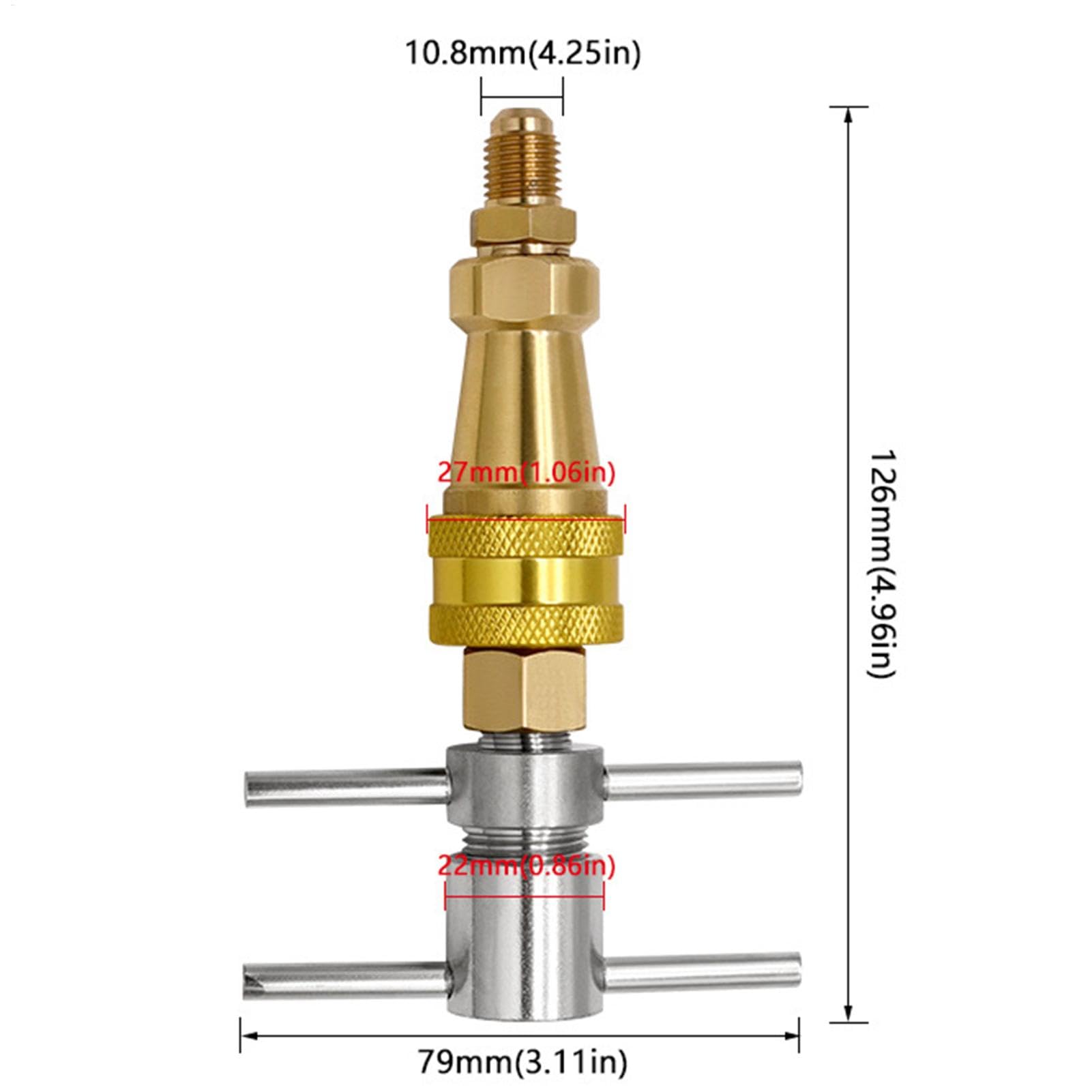 Frigorífico para frigorífico, arandela de presión de refrigerador rápido - Tapón de acoplamiento rápido Connect 1/4 pulgada para refrigerador - Herramientas de desbloqueo de piezas con alta
