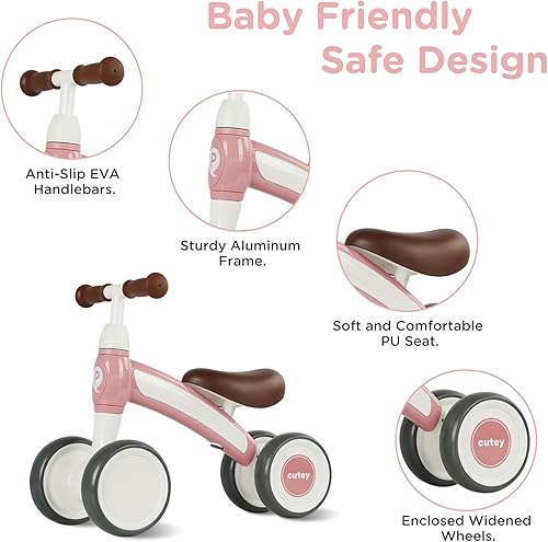 Miniatura 7 de Baby Walker Bicicleta de equilibrio para niños de 12 a 36 meses, bicicletas de equilibrio para niños y niñas de 1 año, primera bicicleta preescolar