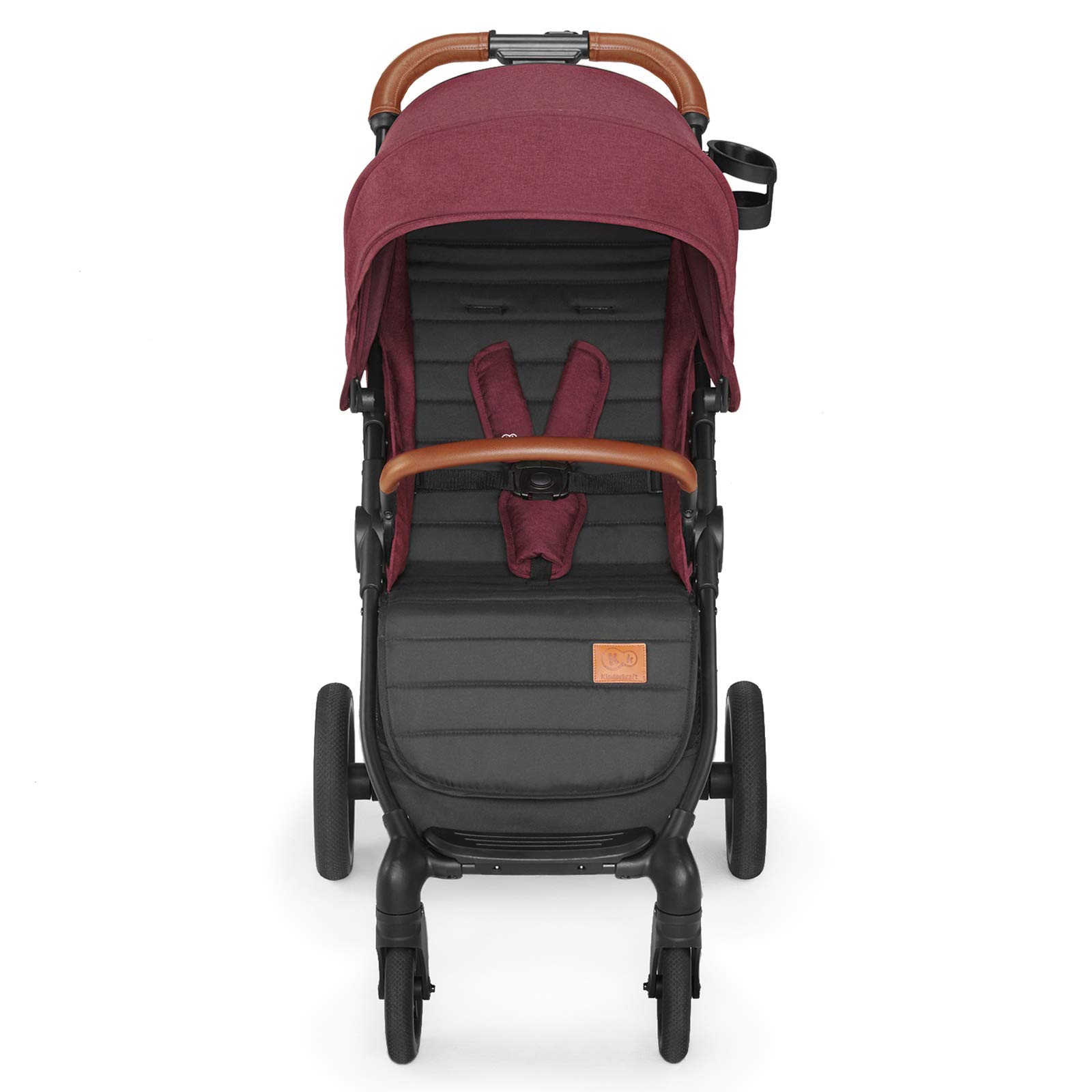 Kinderkraft Poussette Bébé GRANDE LX, Compacte, Position couchée, Bordeaux