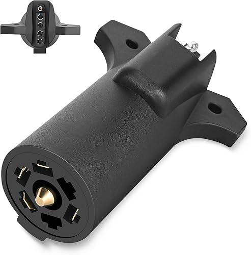 Miniatura 32 de Nilight Enchufe de remolque RV de 7 pines, extremo macho resistente, 7 vías redondo, receptáculo de empalme, accesorios de repuesto para enganche