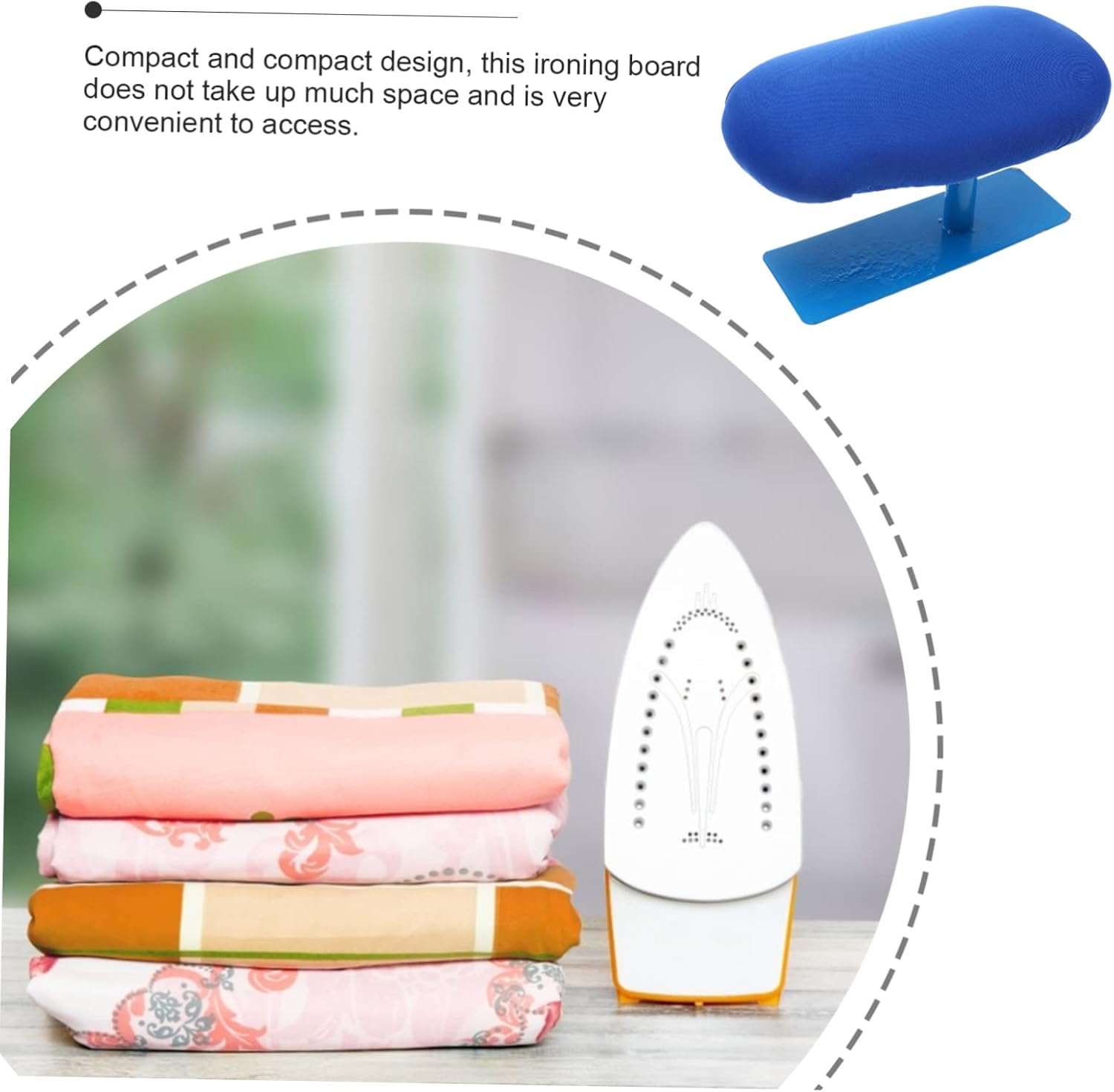 Luxshiny Compact Padded Sleeve Ironing Board Ironing Stool Accessory for Home for Garment Steamers and Tailoring