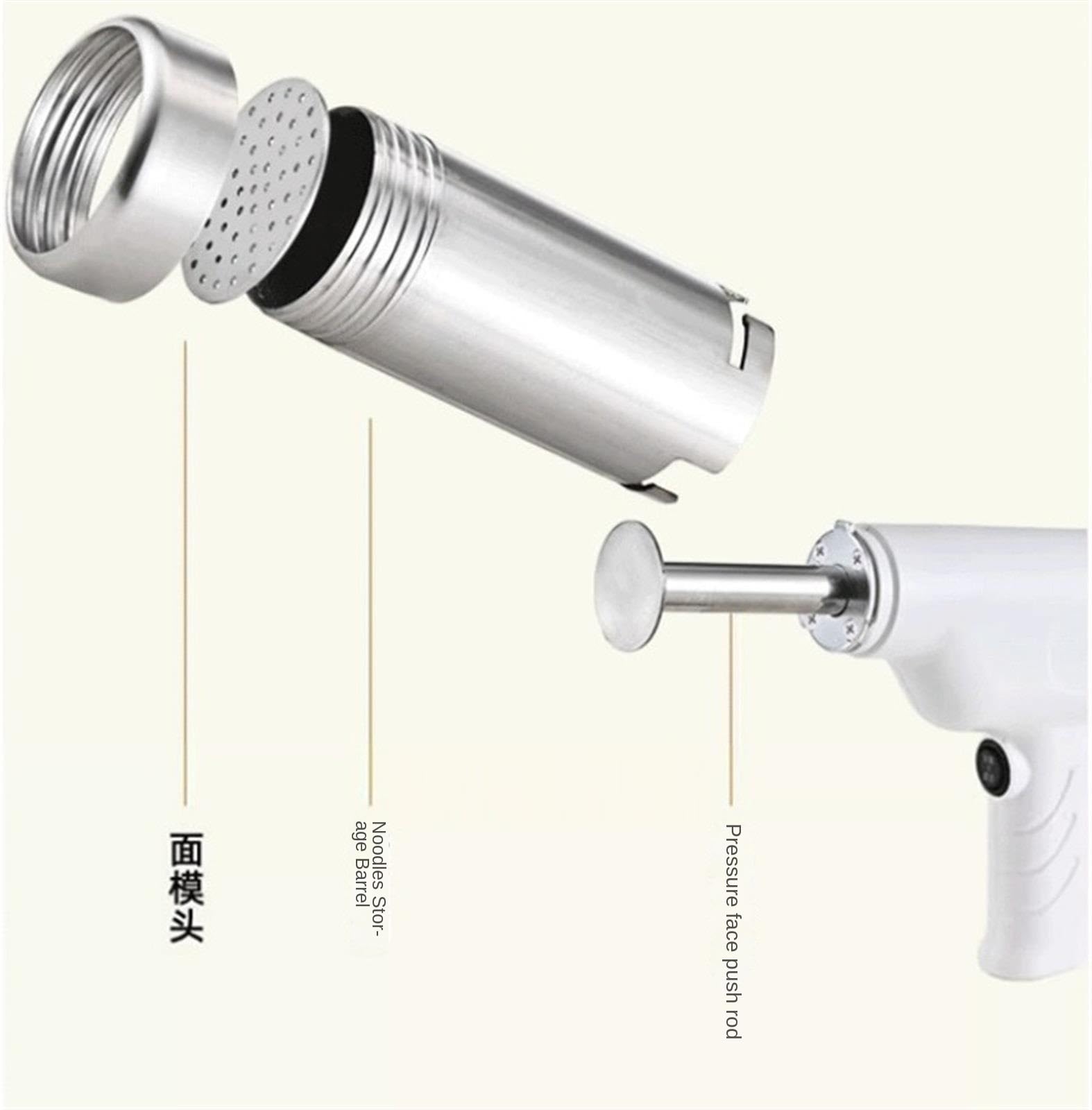 Máquina eléctrica de pasta de acero inoxidable, máquina de fideos de mano para pasta casera, versátil aparato de cocina para fideos frescos fáciles, ideal para comidas familiares
