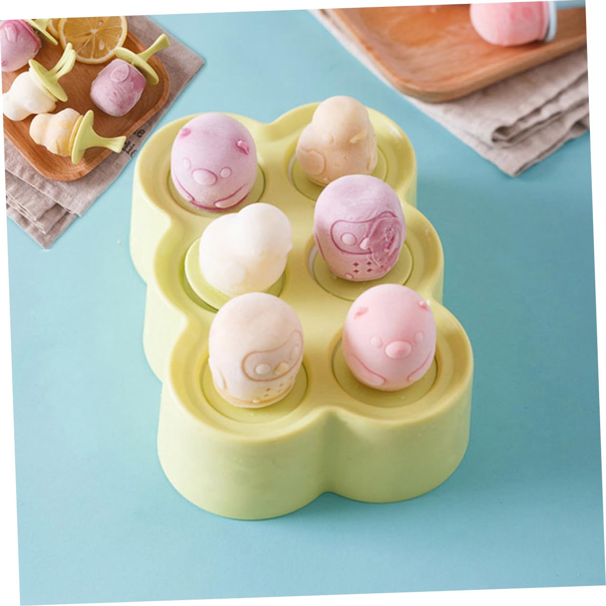 COLLBATH 4ensembles Moules à Glace Silicone Animal pour Glaçons Maison Léger et Réutilisable