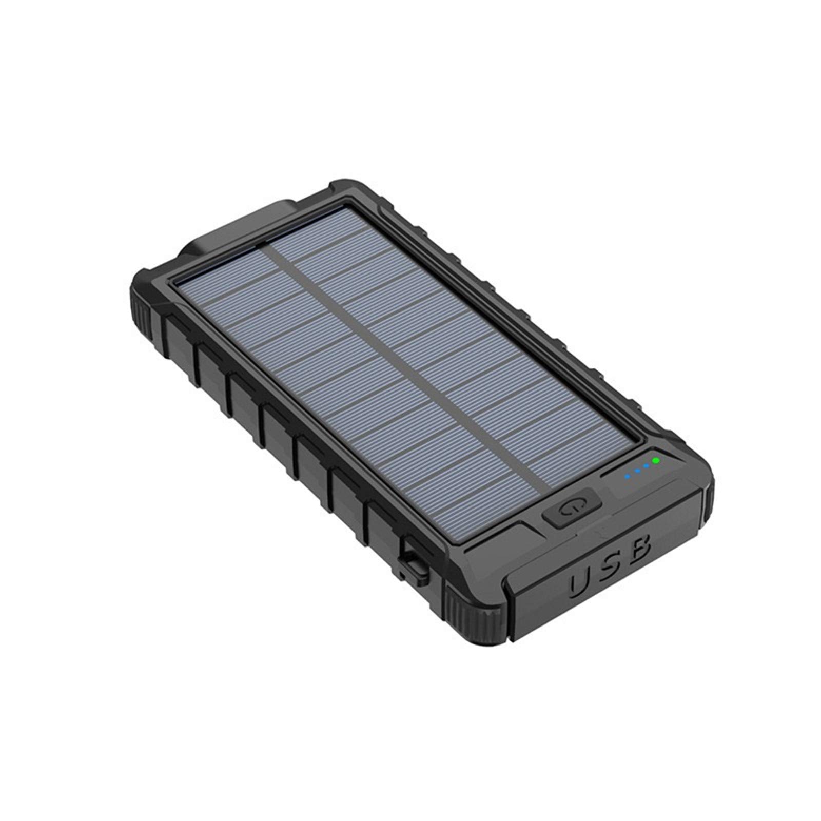 Banca di energia Solare Caricatore Portatile di Grande capacità Banca di Alimentazione Esterna LED Caricatore Solare Impermeabile Batteria 20000Mah, Blu