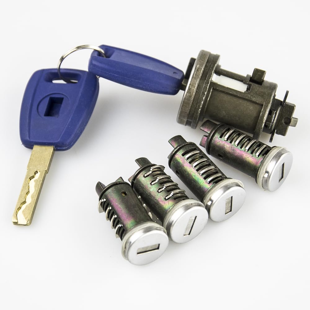 Kit de Verrouillage d'allumage pour Fiat Ducato, Peugeot et Citroën (Lame SIP22), Cylindre de Serrure de Porte et de Coffre d'origine.