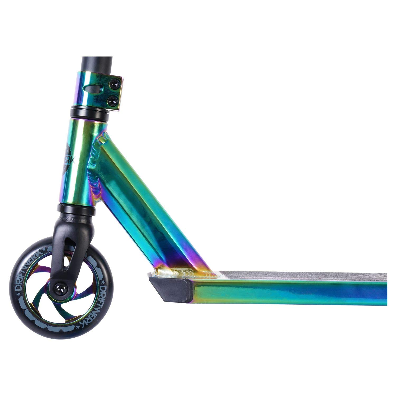 Driftwerk Stunt Scooter Freestyle Patinete para niños DS2+ Neochrome Rainbow arcoíris