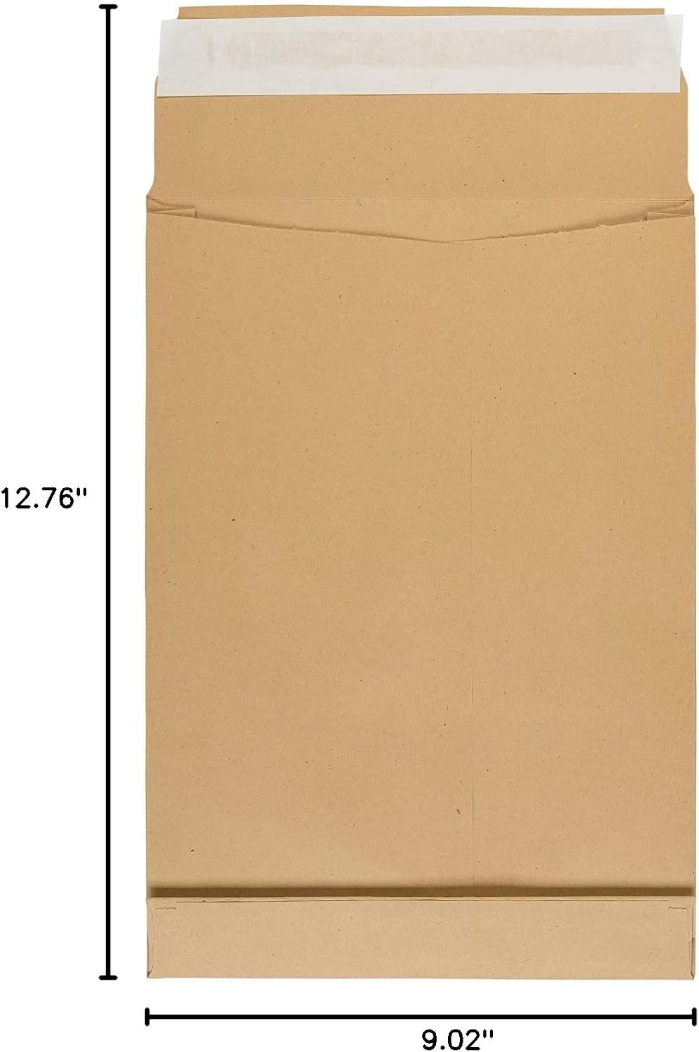 IDENA 10254 Folding Envelope DIN E4, 4 cm base Fold, 150 g/m² Self Adhesive with Window, Pack of 100 – FSC 100% Recycled Natron braun