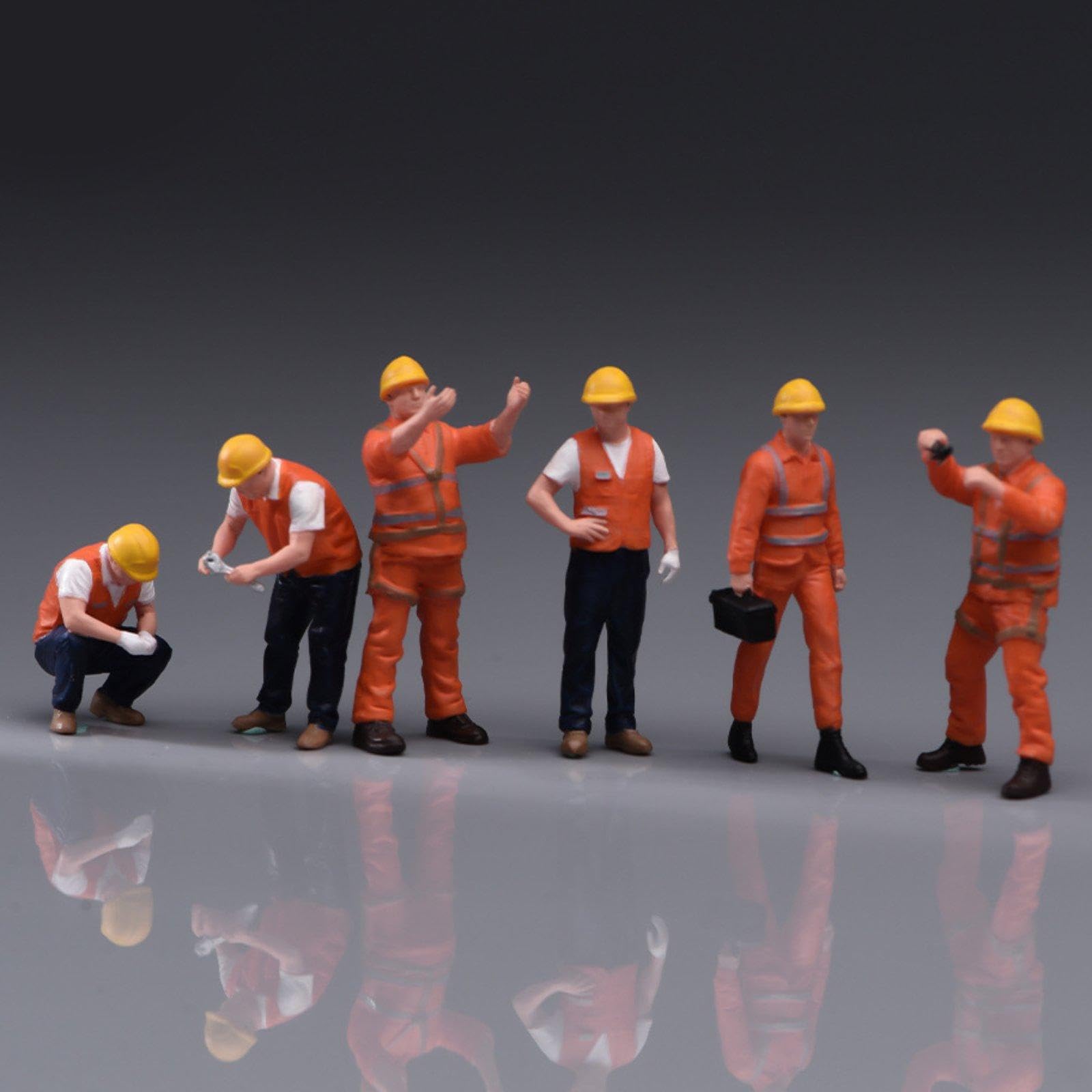 Figura de de Mantenimiento a Escala 1/64 (6 Piezas) para Maquetas de Trenes.