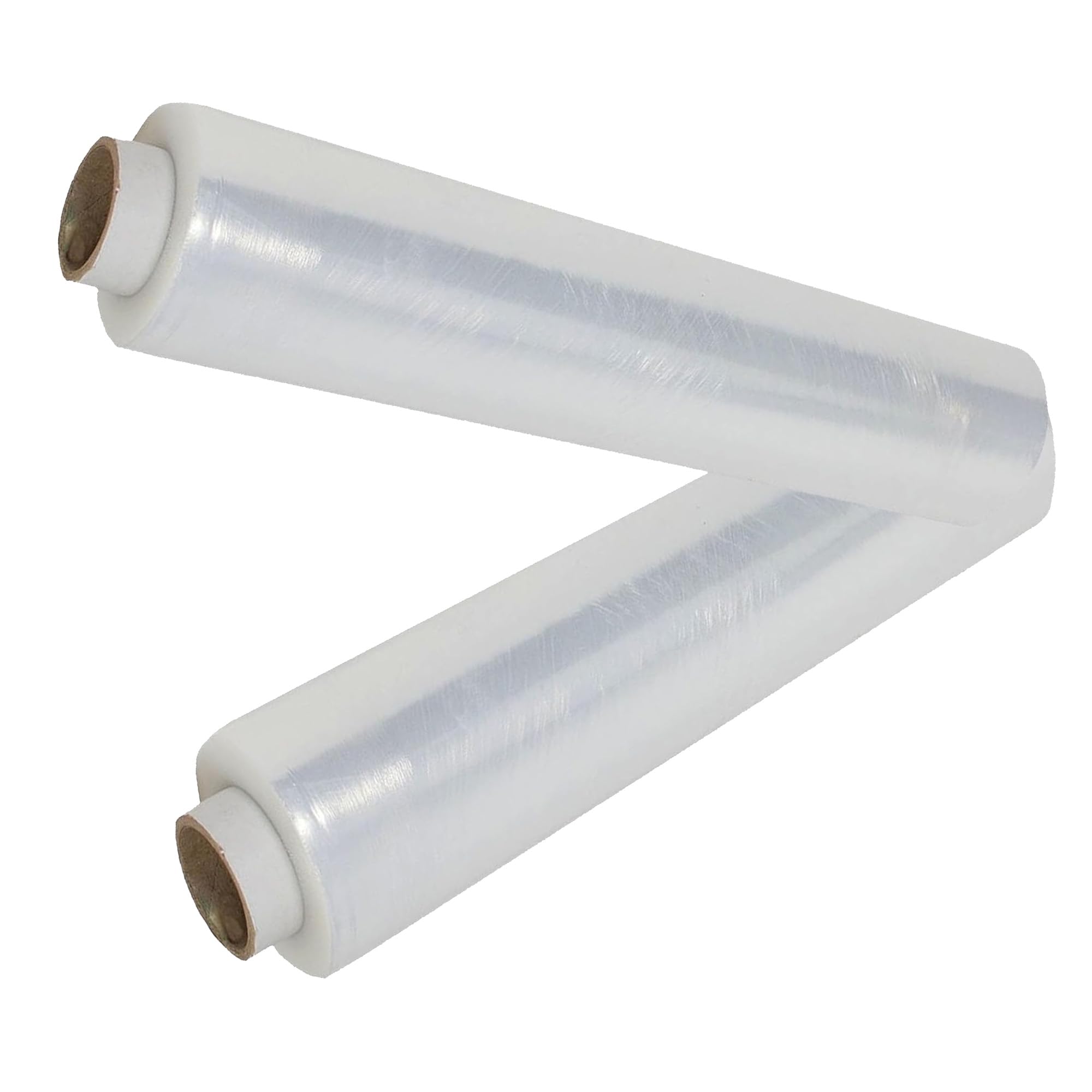 Pluto Packaging Standard Rolls Of 400Mm Clear Polythene Pallet Cling Film Strong Shrink Wrap Rolls (1)