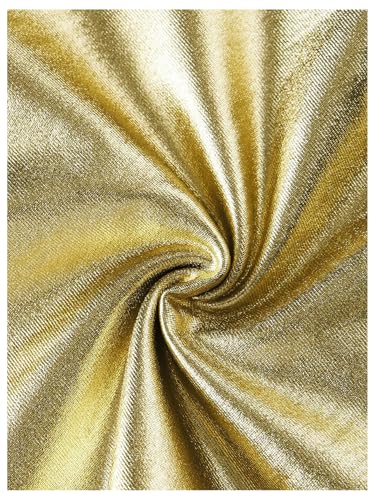 SHENHE Women's Metallic Split Hem Ruched Tube Bandeau Tank Strapless Party Rave Crop Top4