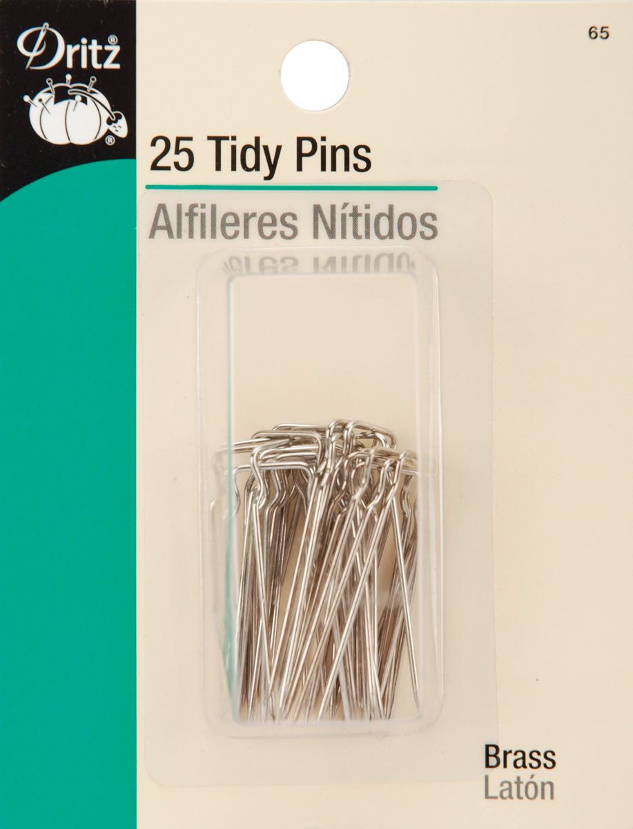 Dritz 65 Tidy Pins, Nickel-Plated Brass (25-Count)