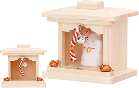 Amazon 招き猫 神棚 幸せ招く にゃんこ宮 おみくじ付き 鈴緒を鳴らして 開運祈願 銀の鈴 国産 ひのき製 お守り おみくじ入れ 贈り物にも 黄 左手 置物 オブジェ オンライン通販 Amazon 招き猫 神棚 幸せ招く にゃんこ宮 おみくじ付き 鈴緒を鳴らして 開運祈願 銀の鈴 国産 ひのき製 お守り おみくじ入れ 贈り物にも 黄 左手 置物 オブジェ オンライン通販