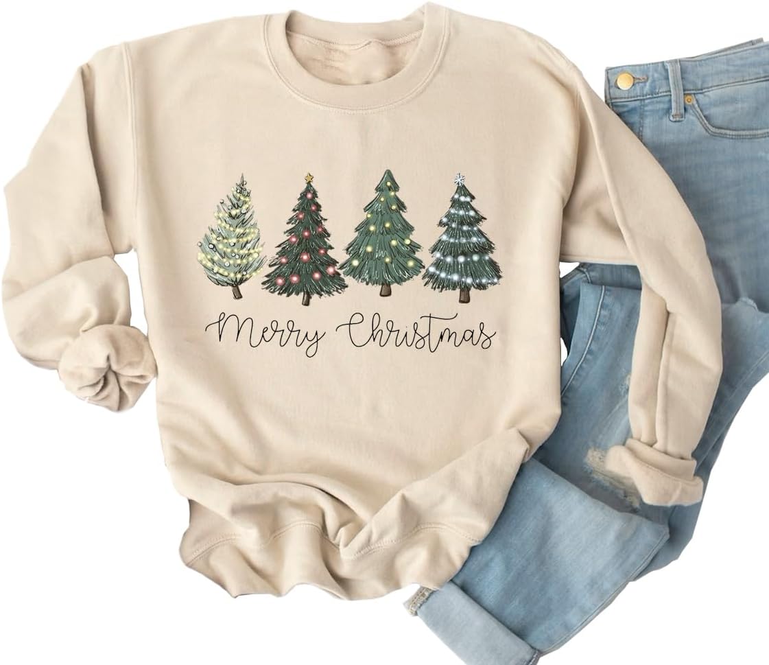 Ykomow Snowman Wine Cheers Sweatshirts Women Long Sleeve Christmas Graphic Tees Funny Xmas Tops