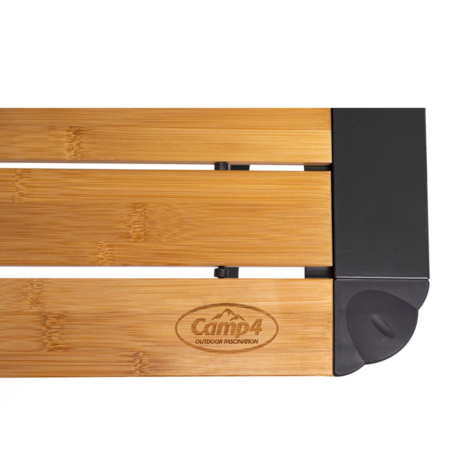 Table de camping pliante en bambou 80 x 60 cm - En aluminium - Avec filet
