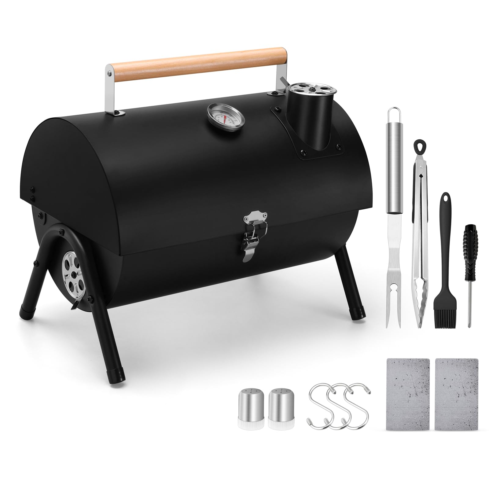 Juego de 12 parrillas de carbón portátil, parrillas de carbón de mesa, parrilla compacta para barbacoa pequeña con accesorios para acampar al aire libre, patio, playa, viajes en autocaravana