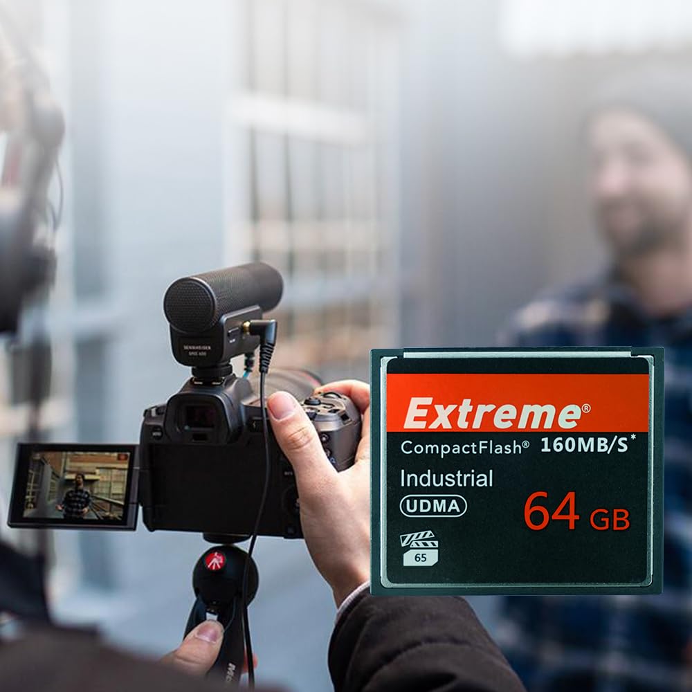 Extreme Scheda di memoria Compact Flash da 64 GB, Scheda CF ad alta velocità per fotografo professionista, operatore video, appassionato