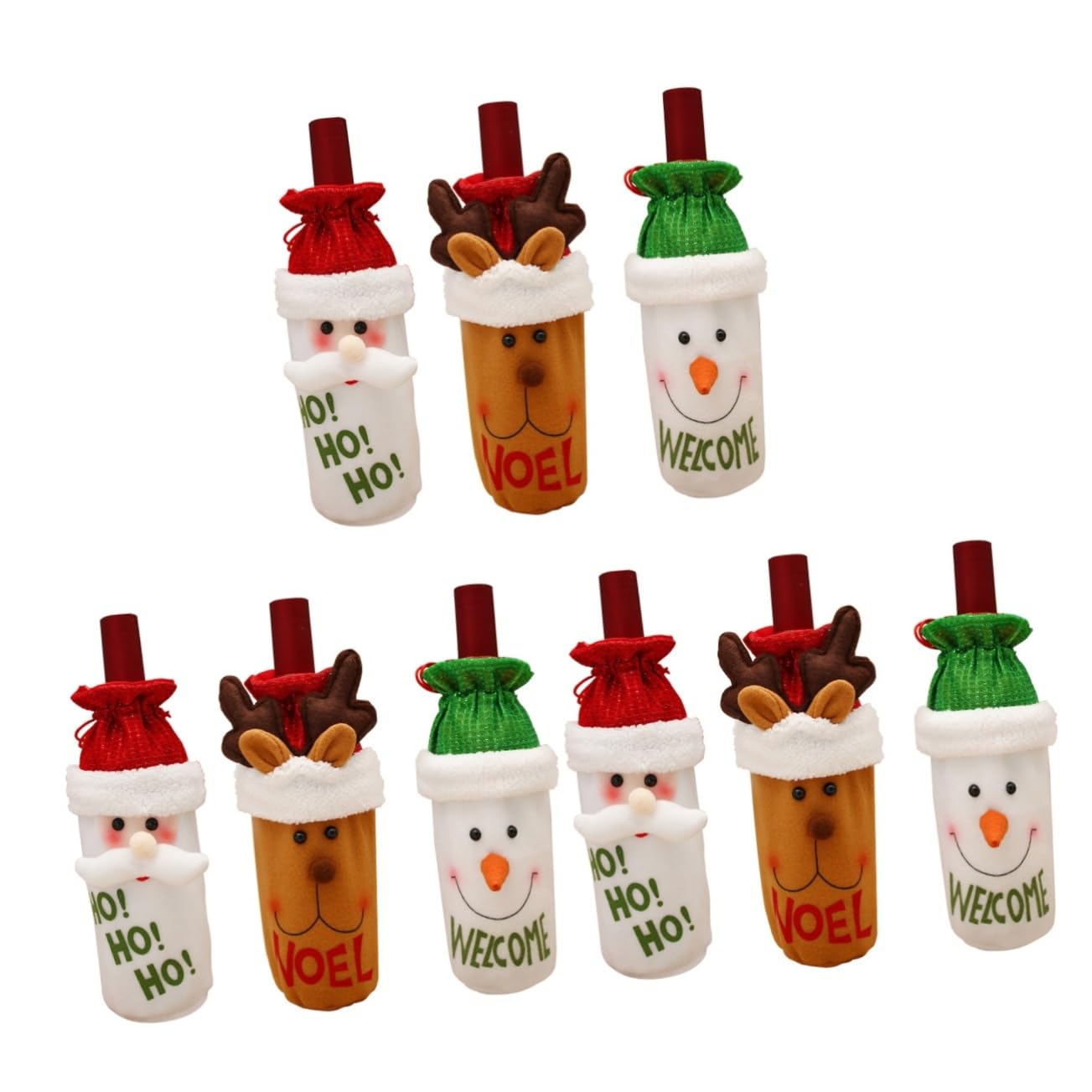 MAGICLULU 9 Uds Bolsa para Botella con Tapa De Botella Cubierta De Tela Decorativa con Cordón para Personas Mayores
