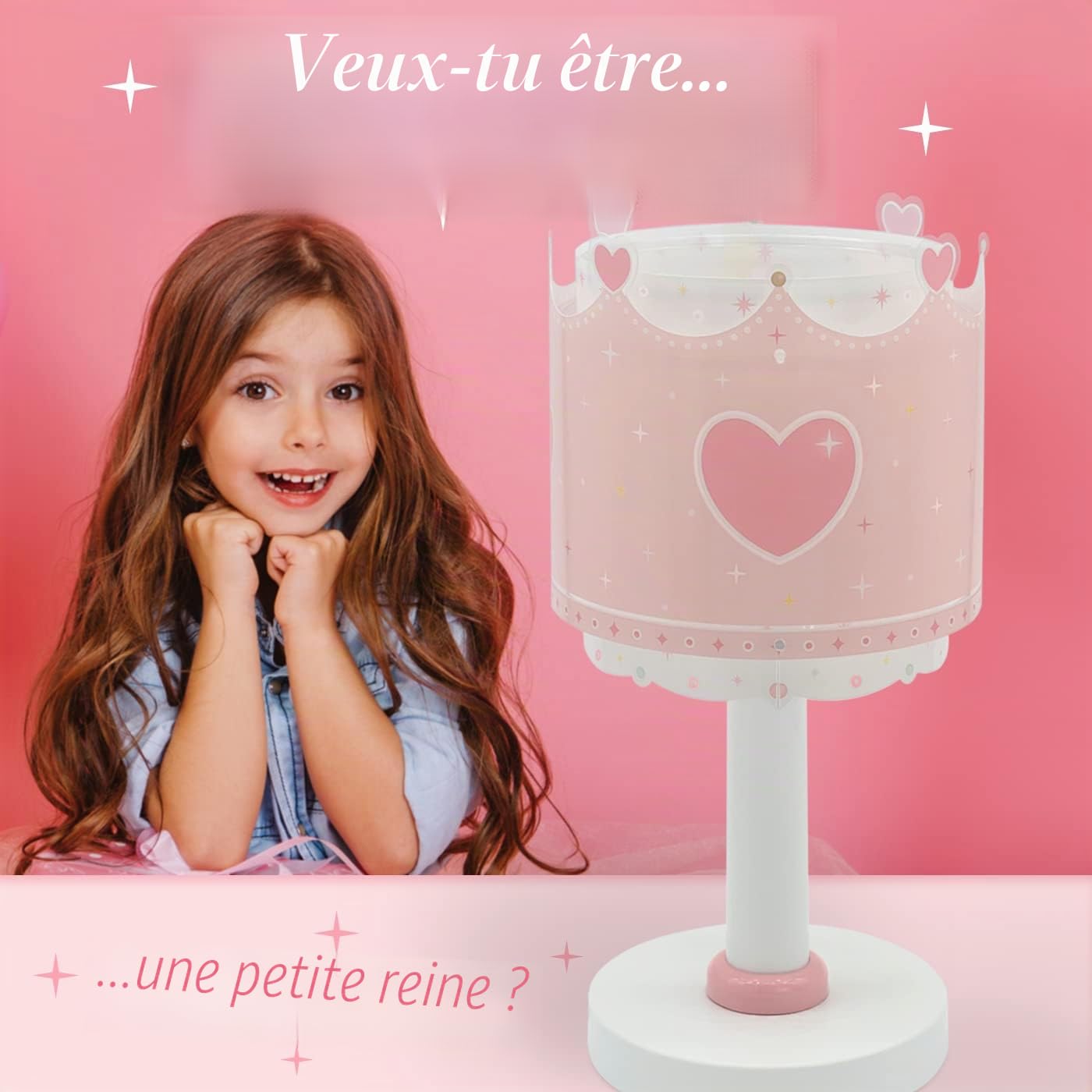 Dalber Lampe De Chevet Enfant Little Queen Couronne Princesse E14