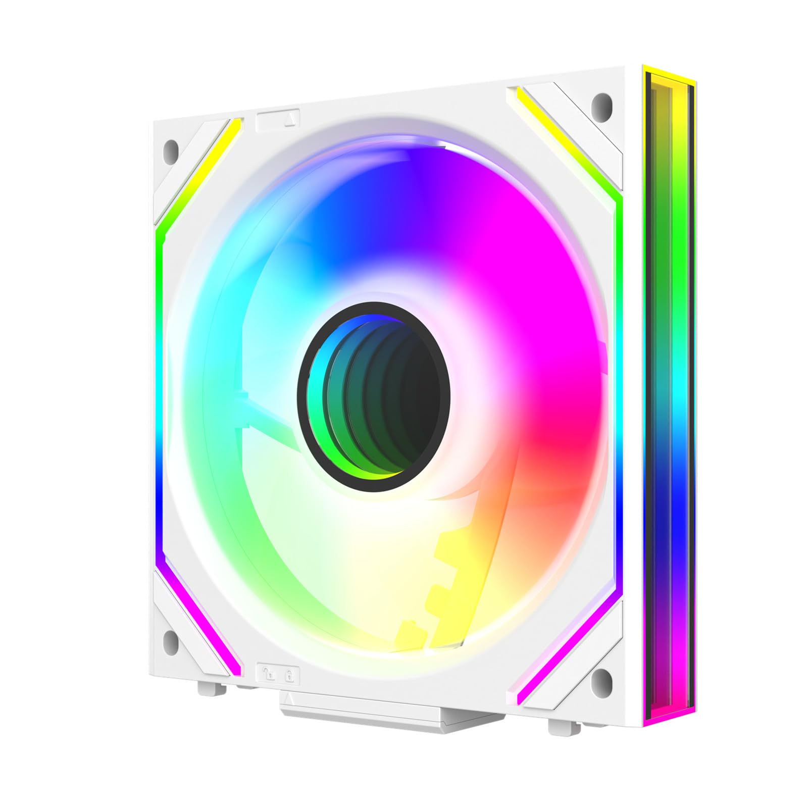 TZMRIT Interstellar-V2 Infinity Mirror ARGB PWM Lüfter 120mm Schwarz, RGB Lüfter 120 mm (White, Forward-1PC)