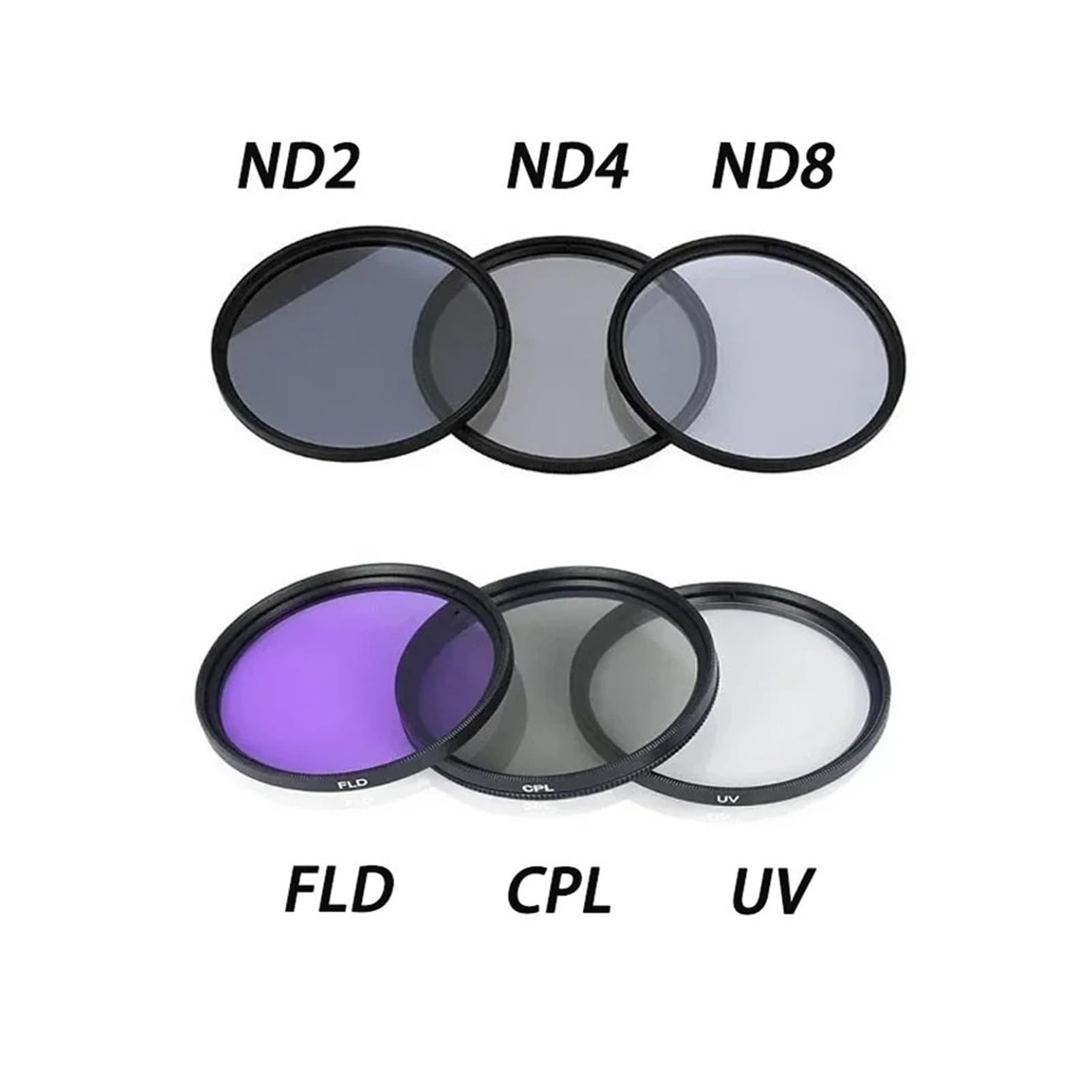Compatible avec Le kit de filtres Canon 6 en 1 49-82 mm UV CPL ND