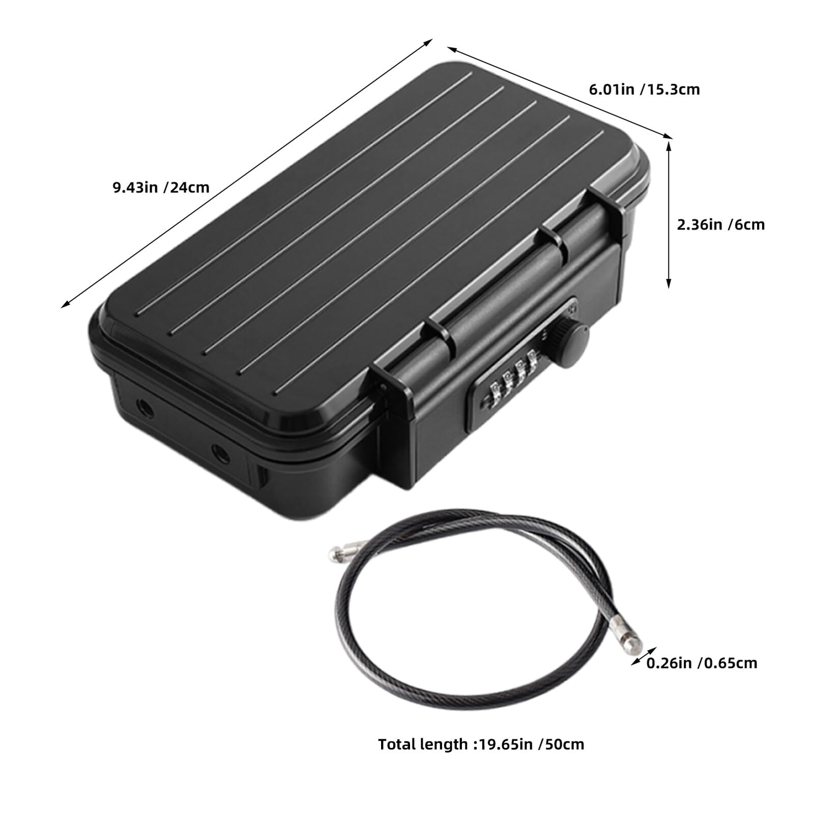 NUOBESTY Cassetta di Sicurezza Portatile Combinazione di Sicurezza Cavo Metallico per Dormitorio Hotel Casa Ufficio Auto per Viaggi e Spiaggia