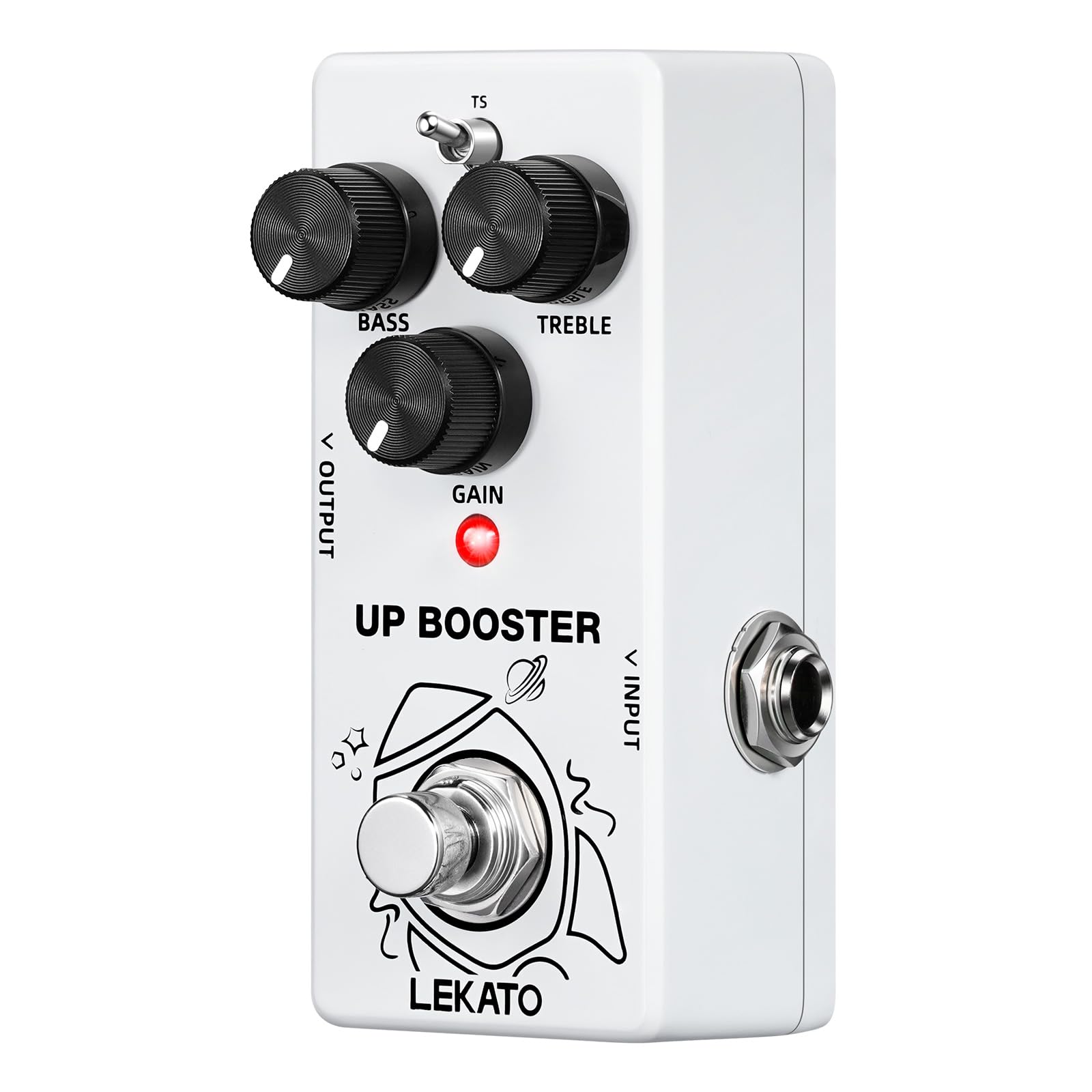 LEKATO Boost Guitar Pedal, 2-Mode Clean and TS Booster, Mini Boost Pedal for Electric Guitar, Truebypass, DC 9V