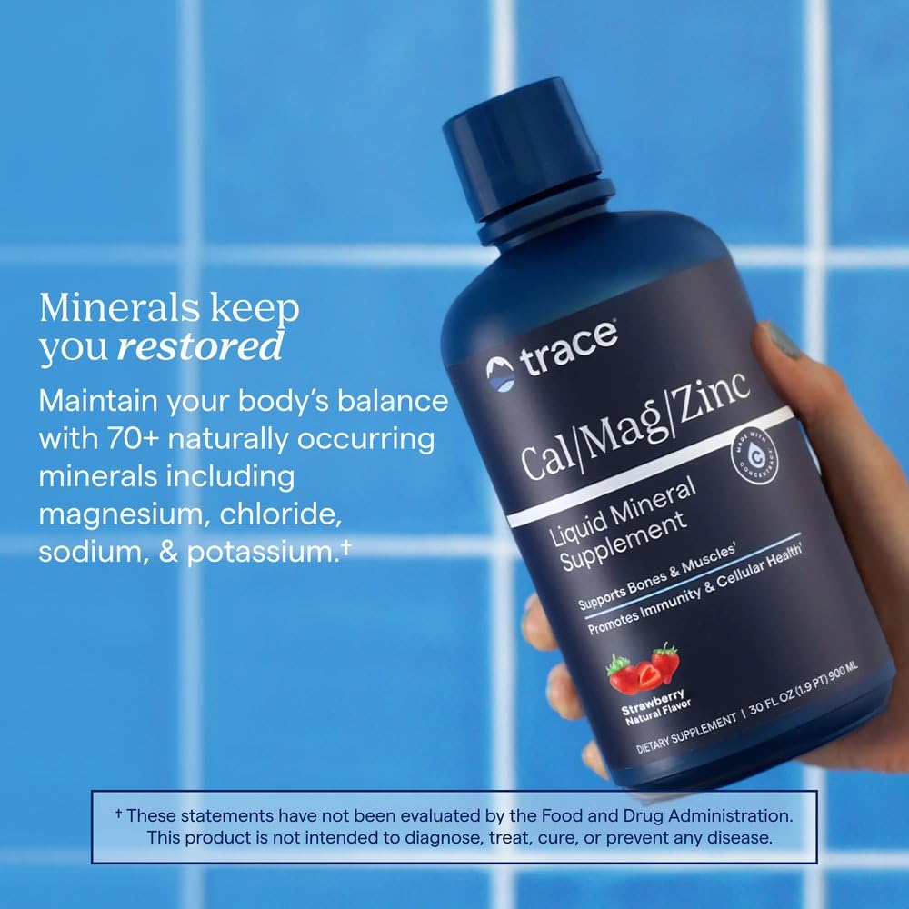 Trace Minerals Liquid Cal Mag Zinc with Vitamin D3, 30 fl oz, Strawberry — Amazon image 5