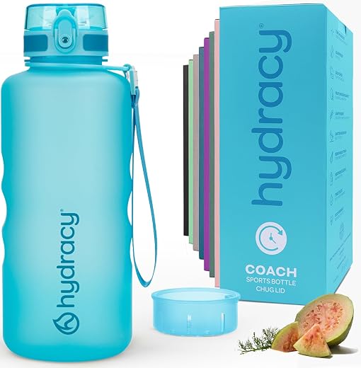 Hydracy Trinkflasche mit Infuser und Zeitmarkierung - 2Liter BPA-Frei Auslaufsicher Sportflasche -...