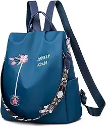 Mini Mochila Feminina Bolsa De Costas Pequena Dia A Dia Leve e Reforçada com Detalhe Florido