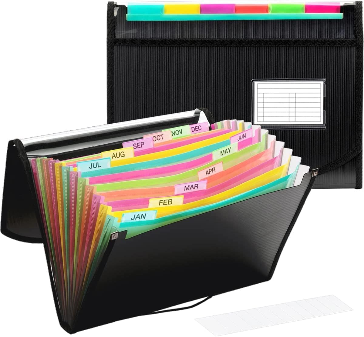 13 Pockets Accordian File Accordion Folder, Expanding Filing Folder