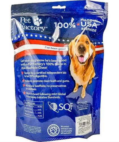 Pet Factory 100% Made In Usa Beefhide 6" Braided Sticks Dog Chew Treats - Beef & Chicken Flavor, 6 Count/1 Pack #TOP1