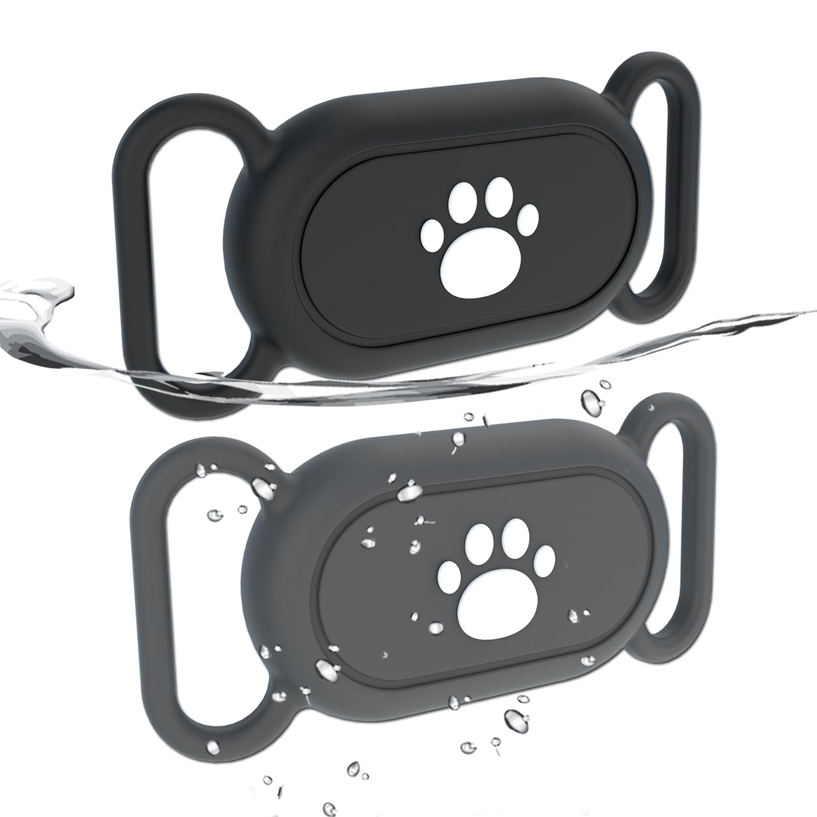 Rzttwl 2 Pack Waterproof Dog Collar Holder Compatible With Samsung Galaxy Smarttag2,Silicone Gps Tracker Hidden Loop Holder For Samsung Smart Tag2,Anti-Lost Dog Collar Samsung Tag2 Case(Black Grey)-image-25